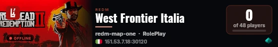 West Frontier Italia live status badge