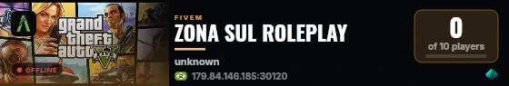 ZONA SUL ROLEPLAY live status badge