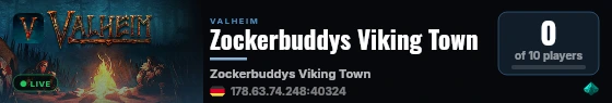 Zockerbuddys Viking Town live status badge