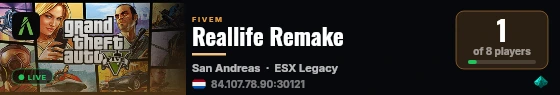 Reallife Remake live status badge