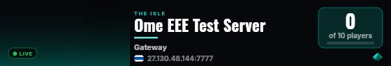 Ome EEE Test Server live status badge