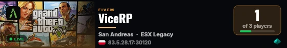 ViceRP live status badge