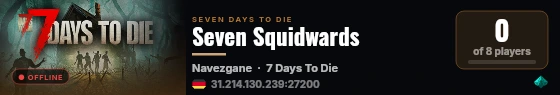 Seven Squidwards live status badge