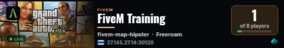 FiveM Training live status badge