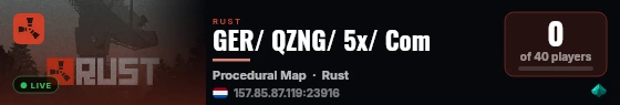 GER/ QZNG/ 5x/ Com live status badge