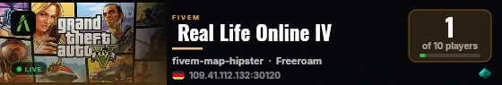  Real Life Online IV live status badge