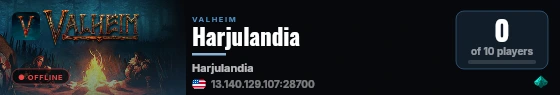 Harjulandia live status badge