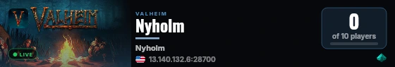 Nyholm live status badge