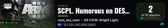 SCPL. Humorous on live status badge