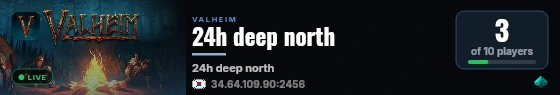 24h deep north live status badge