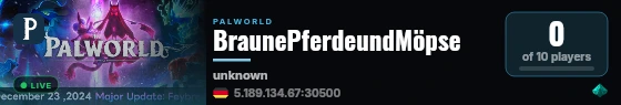 BraunePferdeundMöpse live status badge