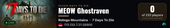 MEOW Ghostraven live status badge