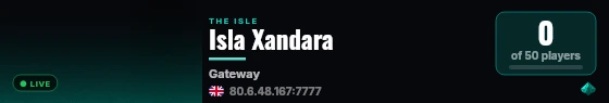 Isla Xandara live status badge