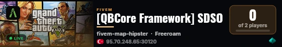 [QBCore Framework] SDSO live status badge