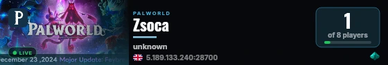 Zsoca live status badge