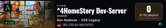 ^4HomeStory Dev-Server live status badge