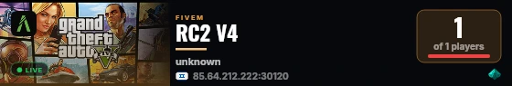 RC2 V4 live status badge