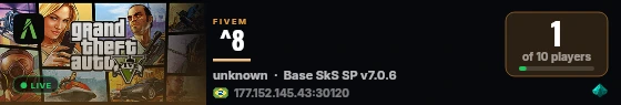  ^8 live status badge