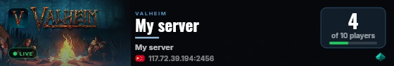 My server live status badge