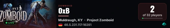 OxB live status badge