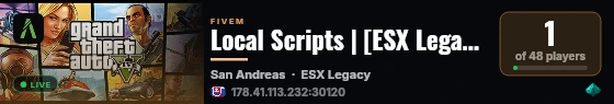 Local Scripts | [ESX Legacy] live status badge