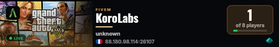 KoroLabs live status badge