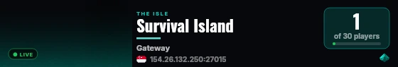 Survival Island live status badge