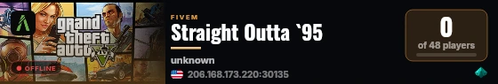 Straight Outta `95 live status badge