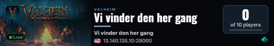 Vi vinder den her gang live status badge