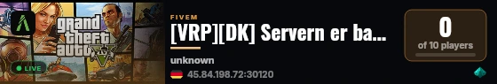 [VRP][DK] Servern er baseret på turtle filer live status badge