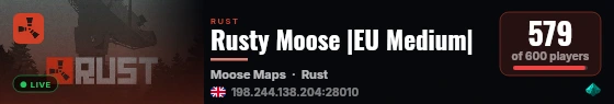 Rusty Moose |EU Medium| live status badge