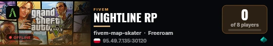 NIGHTLINE RP live status badge