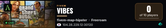 VIBES live status badge