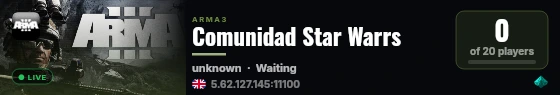 Comunidad Star Warrs live status badge