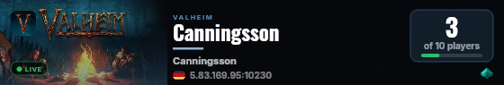 Canningsson live status badge