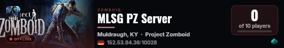MLSG PZ Server live status badge
