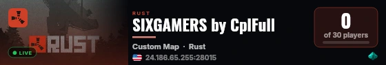 SIXGAMERS by CplFull live status badge