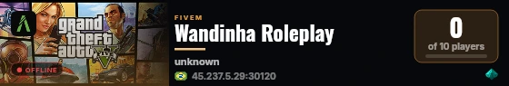 Wandinha Roleplay live status badge