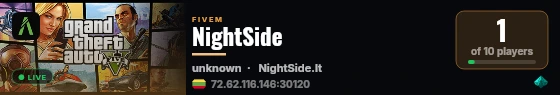 NightSide live status badge