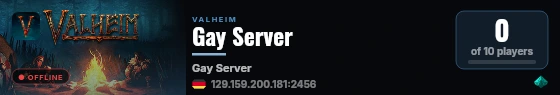 Gay Server live status badge