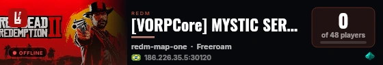 [VORPCore] MYSTIC SERVER live status badge