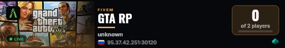 GTA RP live status badge