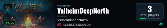 ValheimDeepNorth live status badge