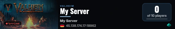 My Server live status badge