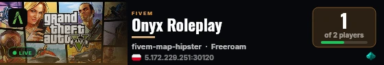 Onyx Roleplay live status badge