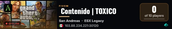  Contenido | TOXICO live status badge