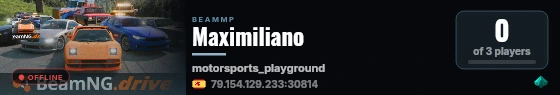 Maximiliano live status badge
