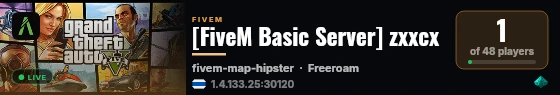 [FiveM Basic Server] zxxcx live status badge