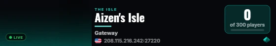 Aizen's Isle live status badge