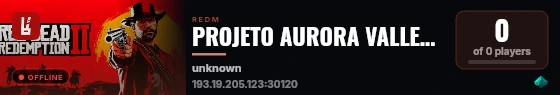 PROJETO AURORA VALLEY - SERVIDOR EM DESENVOLVIMENTO live status badge